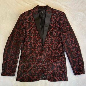 Burgundy Wine Psychedelic Blazer Jacket